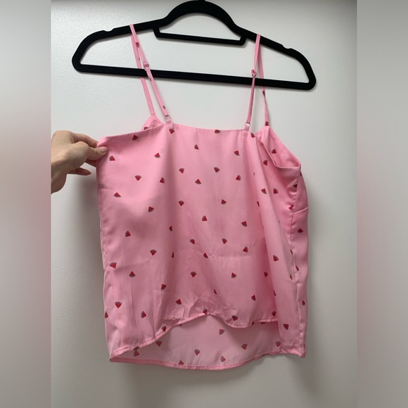 NWOT H&M Watermelon Print Satin Pajama Set XS - Picture 4 of 7